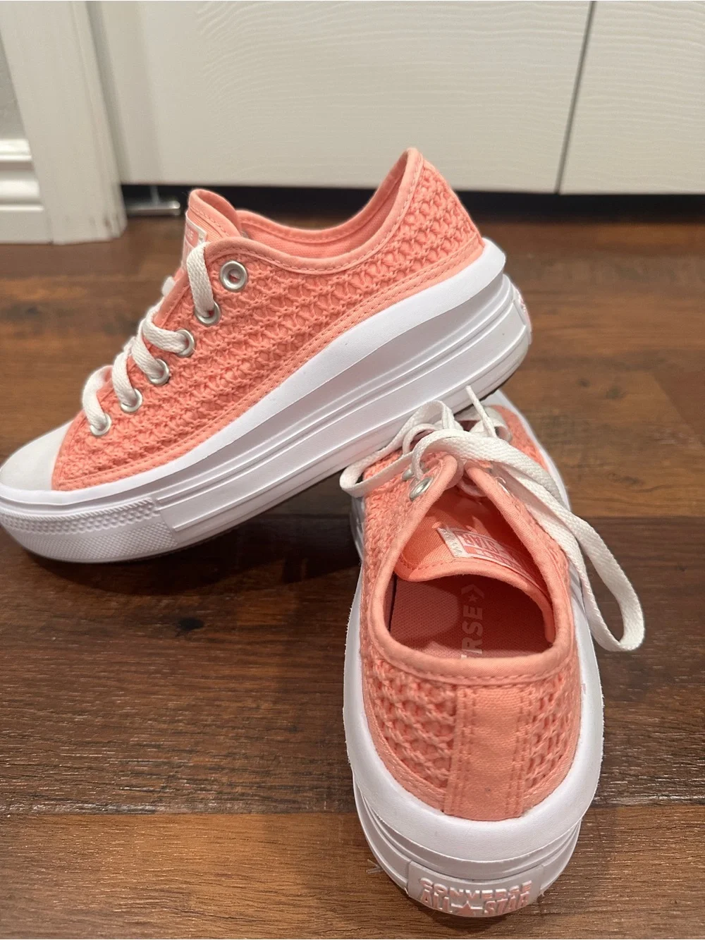 Converse Chuck Taylor All Star Move Platforms Crochet Sneakers - “Pink Phase”